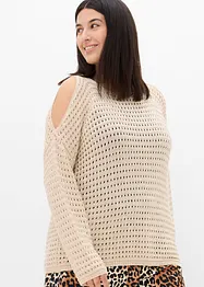 Boxy genser med cut outs, bonprix