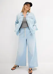 Jeansjakke med strass, bonprix