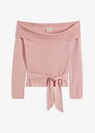 Kort off shoulder-genser, bonprix