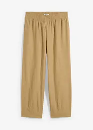 Slip on-bukse med lin, 7/8-lengde, bonprix