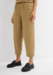 Slip on-bukse med lin, 7/8-lengde, bonprix