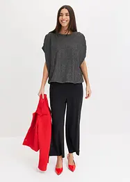 Lurex-topp med drapering, bonprix