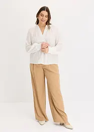 Bluse med crinklet effekt og lurex, bonprix
