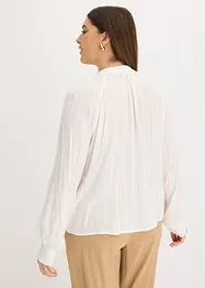 Bluse med crinklet effekt og lurex, bonprix