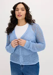 Cardigan med hullmønster, bonprix