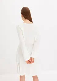 Jerseykjole med volanger, bonprix