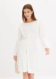 Jerseykjole med volanger, bonprix