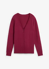 Basic finstrikket cardigan med knappestolpe, bonprix