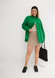 Jerseyskjørt i økologisk bomull med stretch (2-pack), bonprix