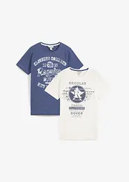 T-skjorte i økologisk bomull (2-pack), bonprix