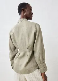 Bluse i innsvingt modell og lin, bonprix