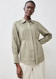 Bluse i innsvingt modell og lin, bonprix