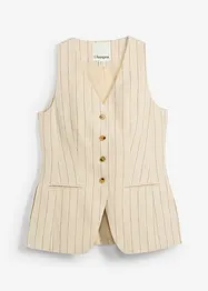 Lang vest i lin, bonprix