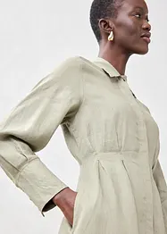 Skjortekjole i lin, bonprix