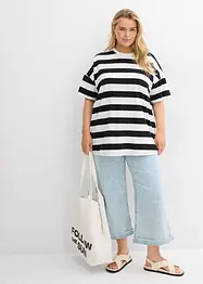 Wide Leg-jeans High Waist, cropped, bonprix