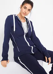 Jakke i sweatshirtmateriale med bomull og stretch, bonprix