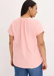 Kortermet bluse med skjult knappestolpe, bonprix