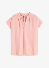 Kortermet bluse med skjult knappestolpe, bonprix