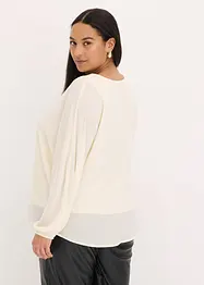 Tunika i chiffon med strass, bonprix