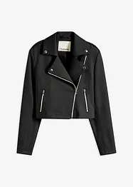 Jakke i imitert semsket skinn, cropped, bonprix