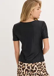 Topp i materiale med glans, bonprix