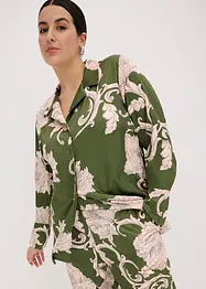 Mønstret satengbluse, bonprix