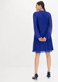 Minikjole i lett chiffon med plisséfolder, bonprix