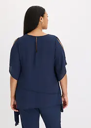 Bluse i lag på lag-modell med snipper i falden, bonprix