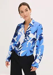 Mønstret satengbluse, bonprix