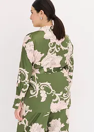 Mønstret satengbluse, bonprix
