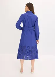 Skjortekjole med hullbroderi, bonprix