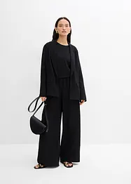 Blazer i strukturert viskosemiks med rynket effekt, bonprix