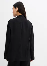 Blazer i strukturert viskosemiks med rynket effekt, bonprix
