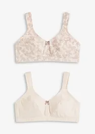 BH uten bøyle, med økologisk bomull (2-pack), bonprix