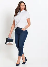 Kortermet bluse i poplin, bonprix