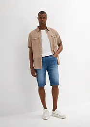 Lett Long Sweatjeans-bermuda, Regular Fit, bonprix