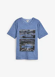T-skjorte i økologisk bomull og vasket look, bonprix