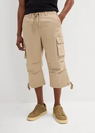 Loose Fit Stretch-3/4-cargohose, ekstra vid, bonprix