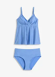 Tankini (2-delt sett) av materiale med glans, bonprix