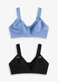 BH uten bøyle, med økologisk bomull (2-pack), bonprix