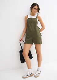 Kort jumpsuit i luftig lin-miks, bonprix