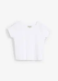 Ribbet topp i kort modell, bonprix