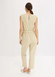 Jersey jumpsuit med skulderpolstring, bonprix