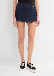 Bukseskjørt i denim, Mid Waist, bonprix