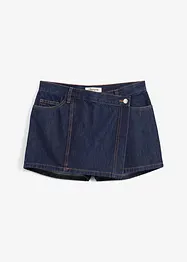 Bukseskjørt i denim, Mid Waist, bonprix