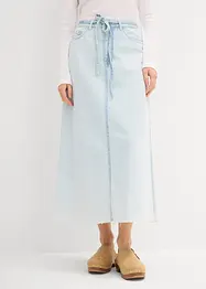 Jeansskjørt Mid Waist, midi lengde, Super Soft, bonprix