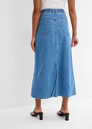 Jeansskjørt Mid Waist, midi lengde, Super Soft, bonprix