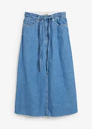 Jeansskjørt Mid Waist, midi lengde, Super Soft, bonprix