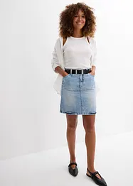 Denimskjørt Mid Waist, Low Stretch, bonprix