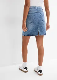 Denimskjørt Mid Waist, Low Stretch, bonprix